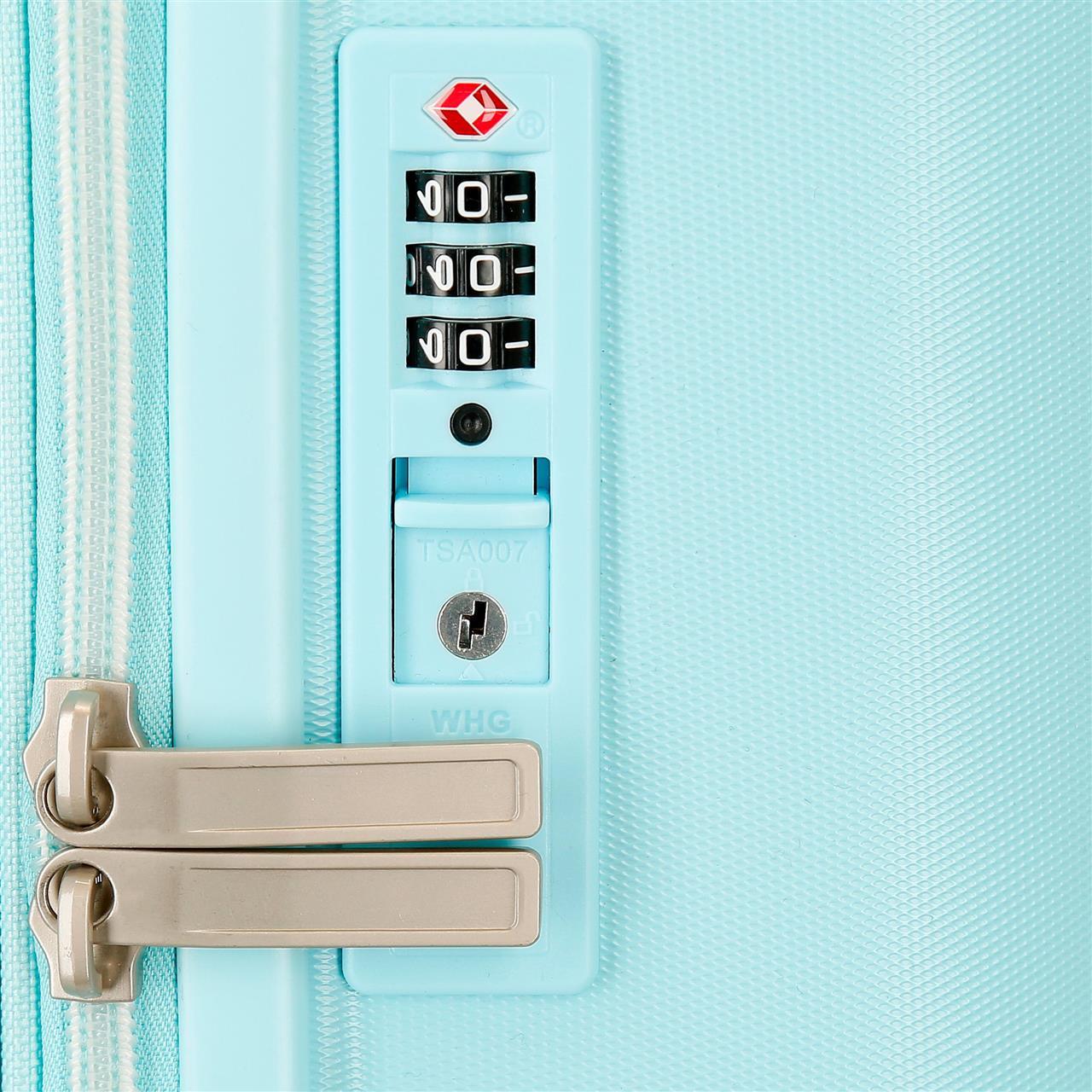 3739423 TROLLEY ABS 70cm.c/exp. 4r.MINNIE Turquoise Heart