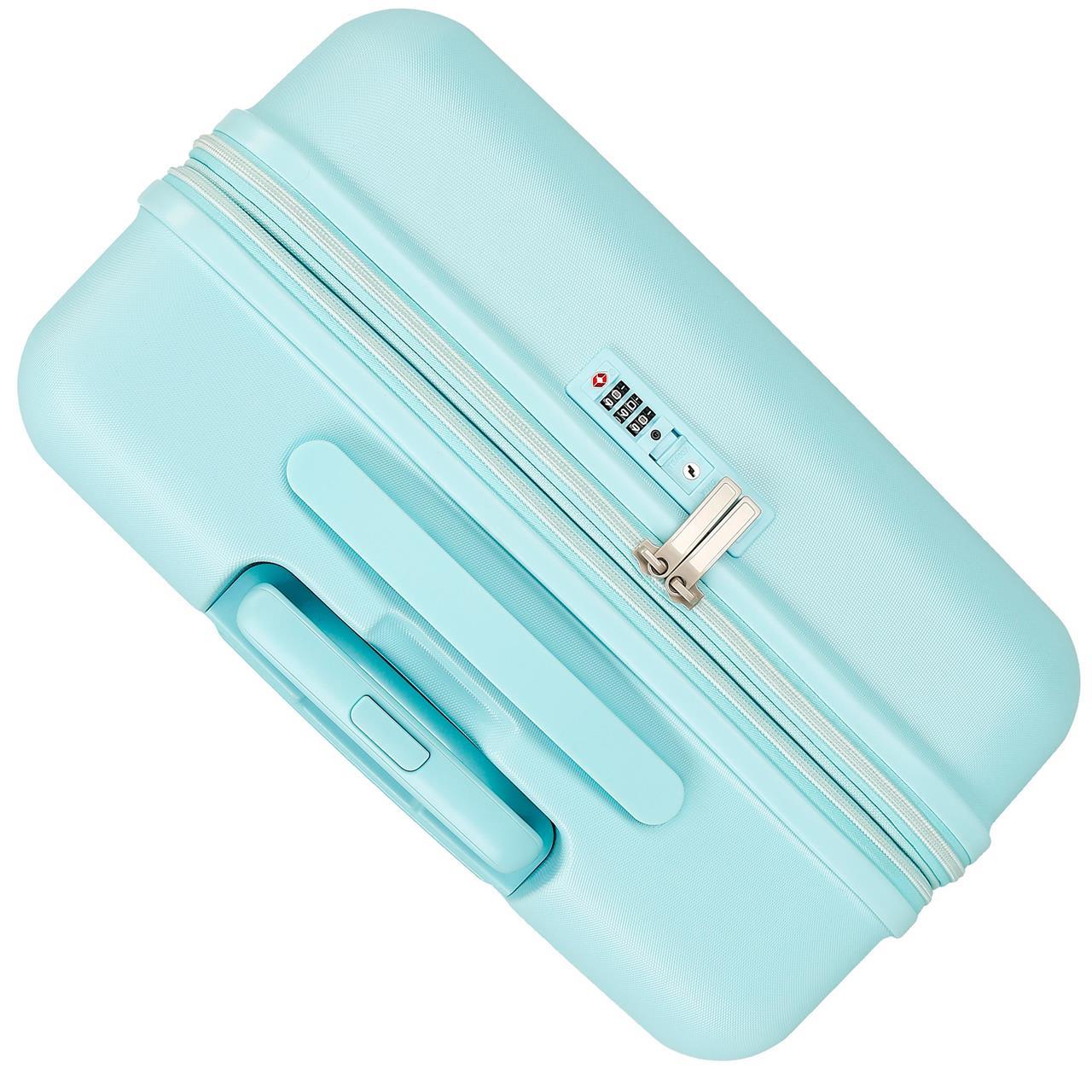 3739423 TROLLEY ABS 70cm.c/exp. 4r.MINNIE Turquoise Heart