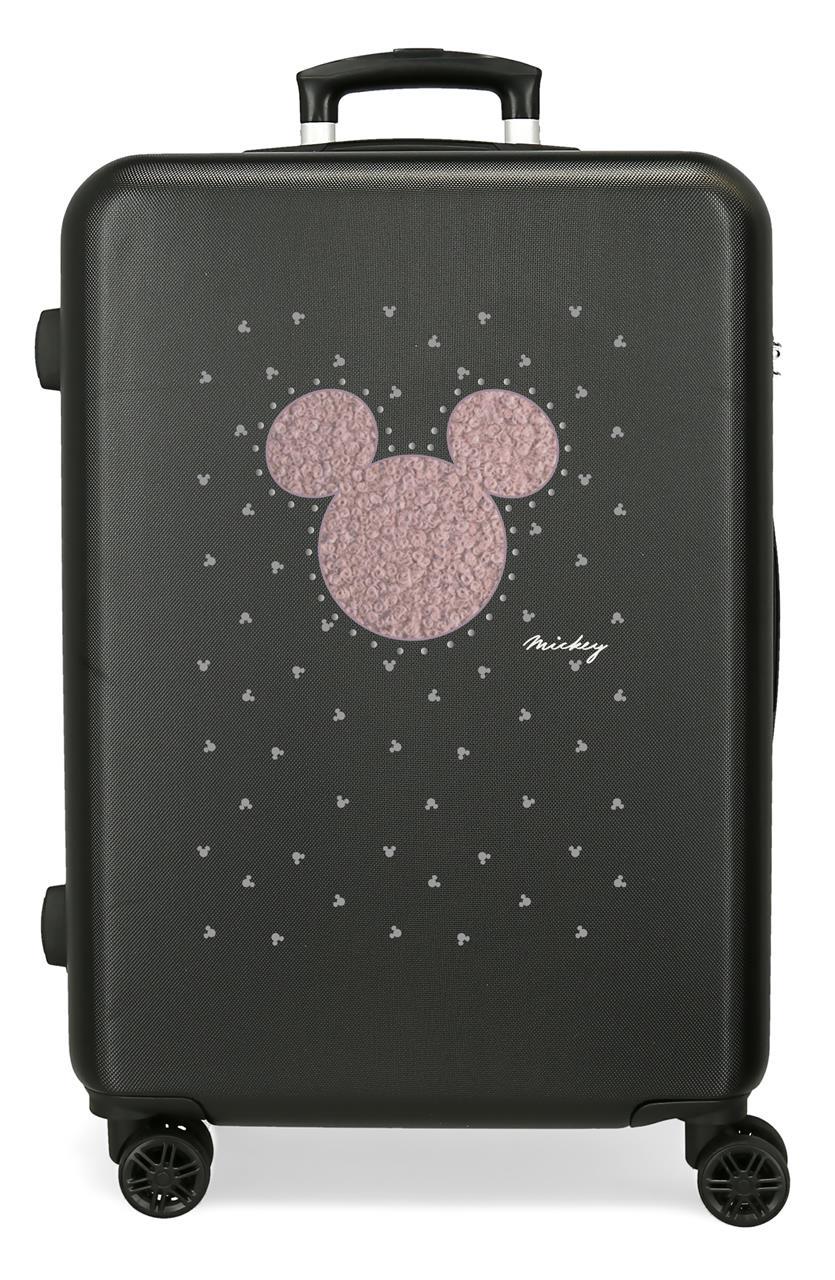 3821221 TROLLEY ABS 65CM.4r. MICKEY Black Stud