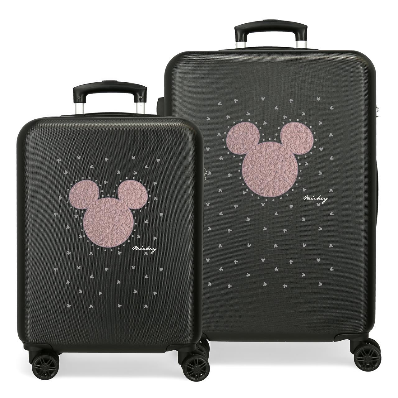 3821421 SET/2 TROLLEY ABS 55-65CM.4R.MICKEY STUD NEGRO