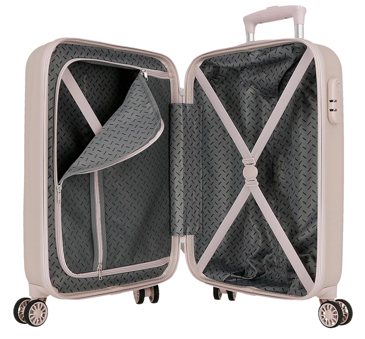 3111141 TROLLEY ABS 55CM.4R. Punto coccolami felice BEIGE