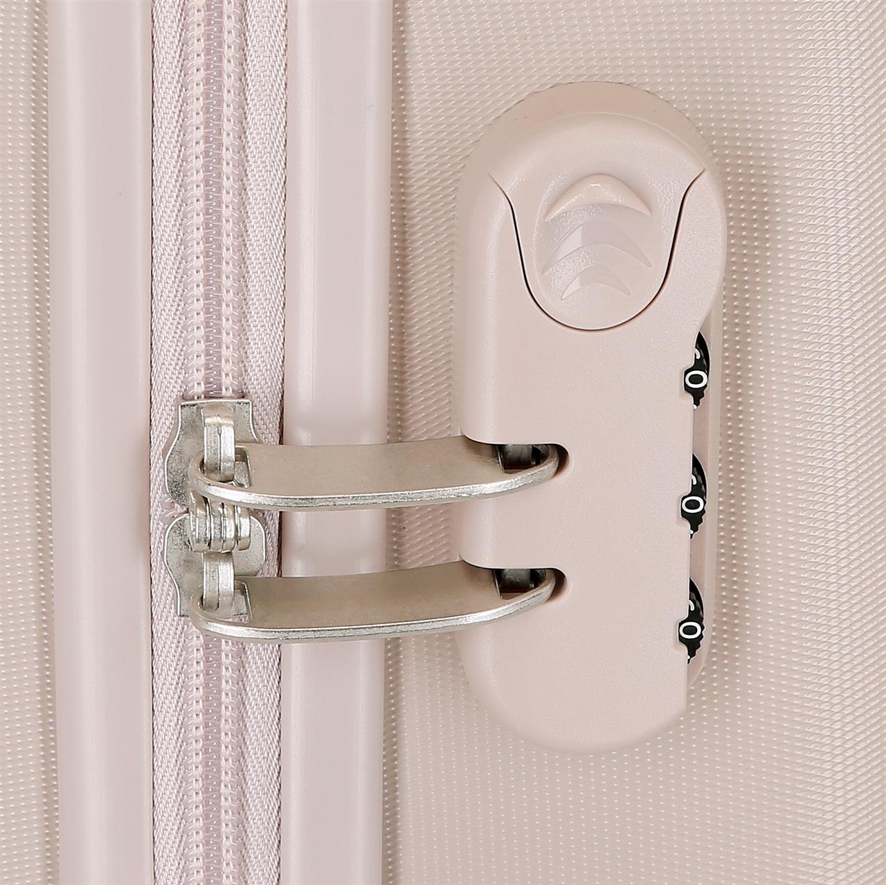 3111141 TROLLEY ABS 55CM.4R. Punto coccolami felice BEIGE