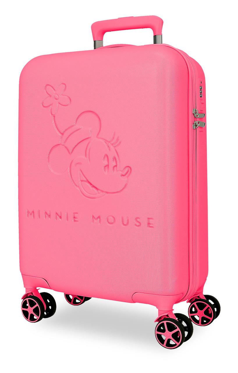 5568521 TROLLEY ABS 55CM. 4R. TRAVELING COM MINNIE FÚCSIA
