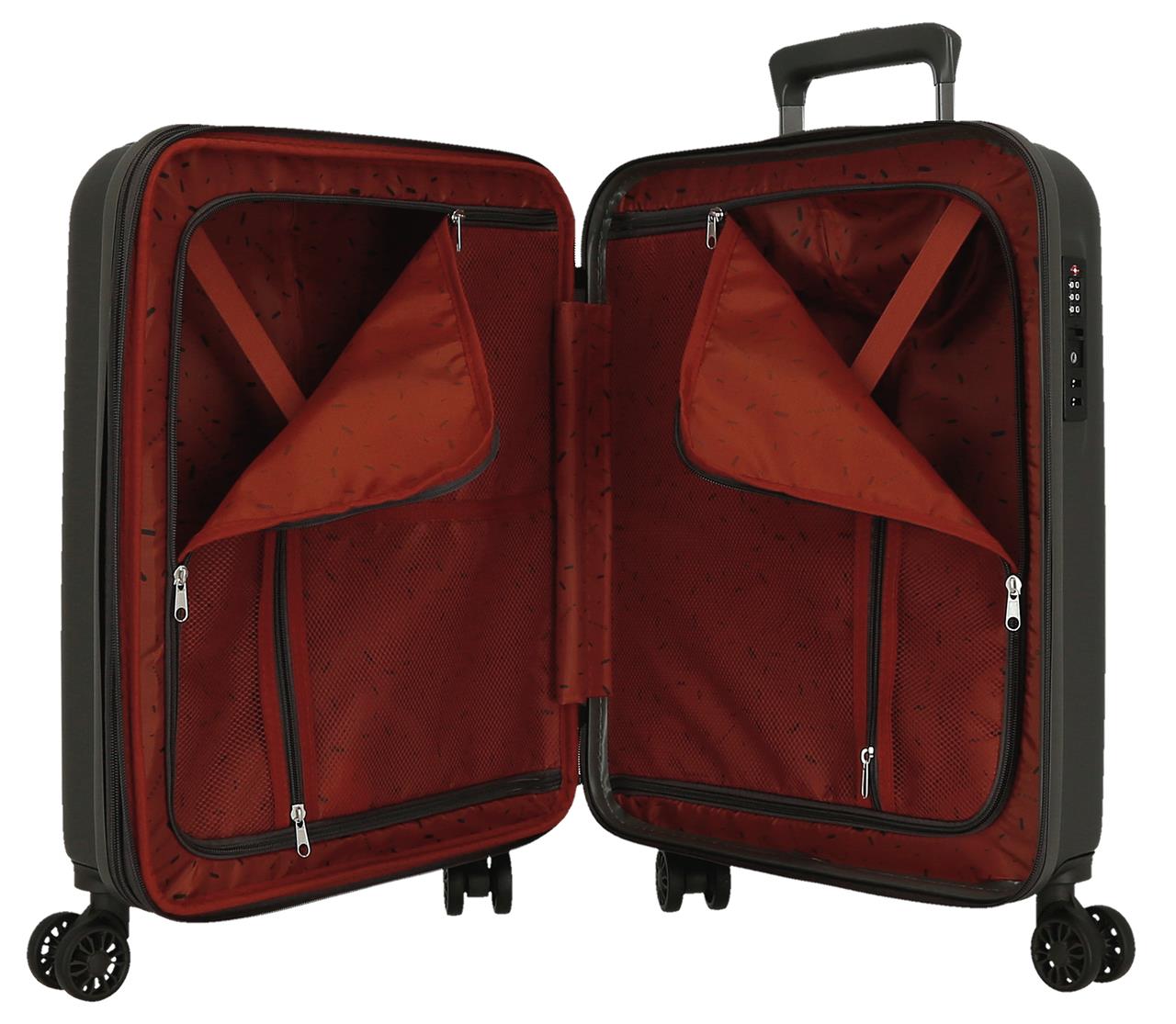 3518642 TROLLEY ABS 55CM.4R.C/EXP. MINNIE ANTRACIET LIJN