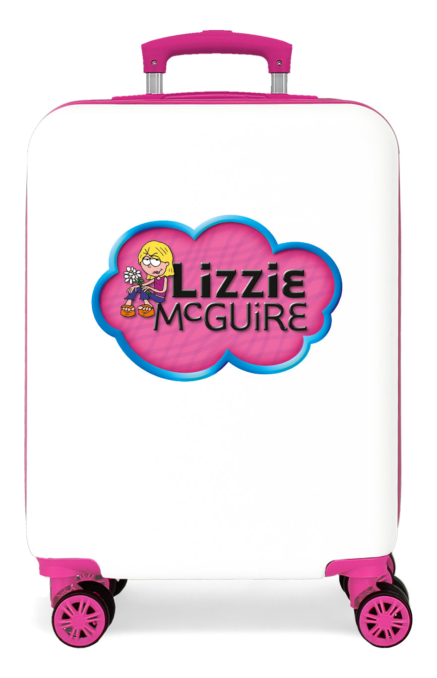 TROLLEY ABS 55CM.4R. LIZZIE MCGUIRE BLANC-FUCHSIA