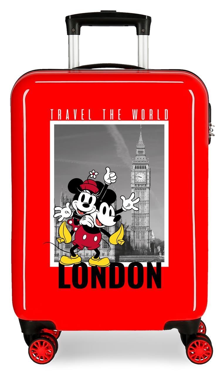 3671726 TROLLEY ABS 55CM.4R MICKEY Y MINNIE LONDON VERMELHO