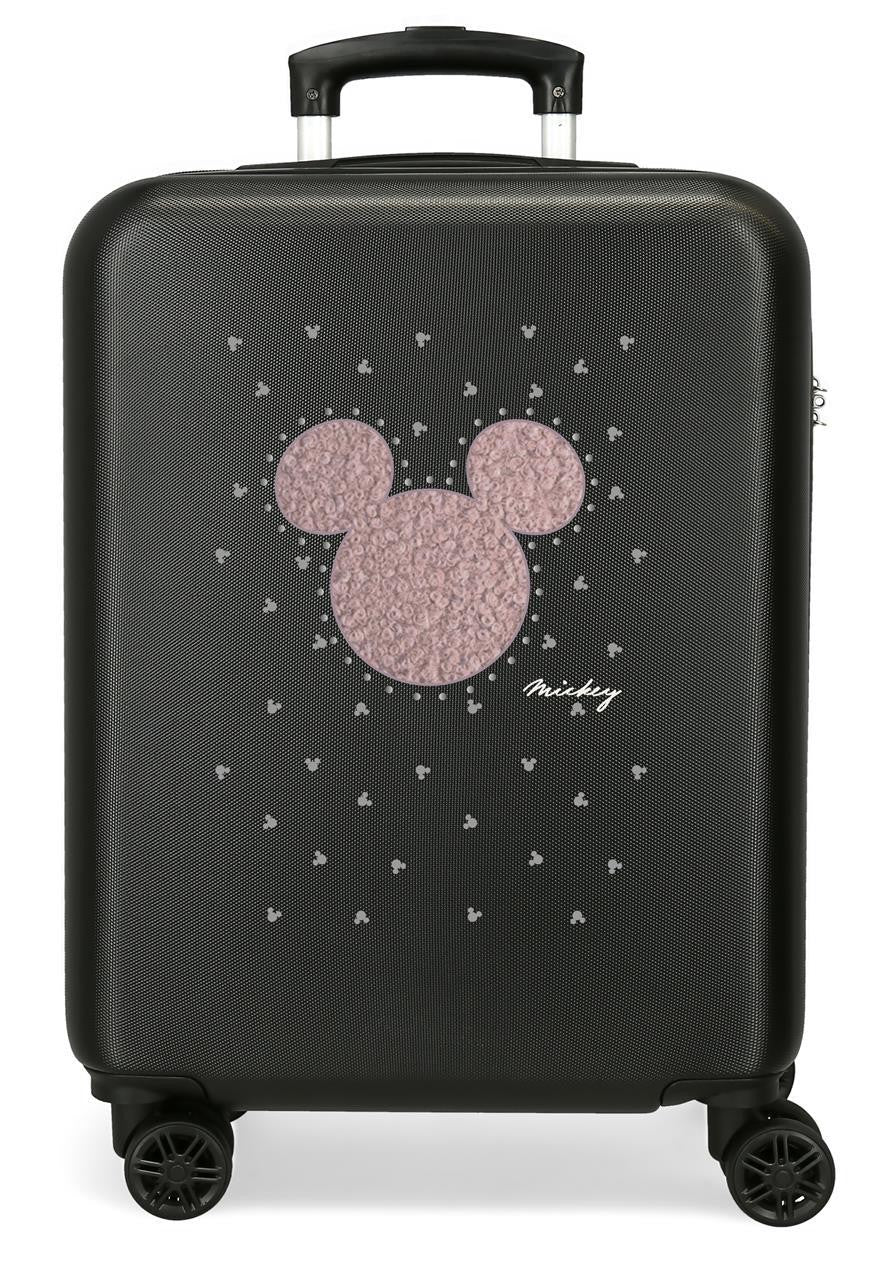 3821121 TROLLEY ABS 55CM.4R. MICKEY STUD NOIR