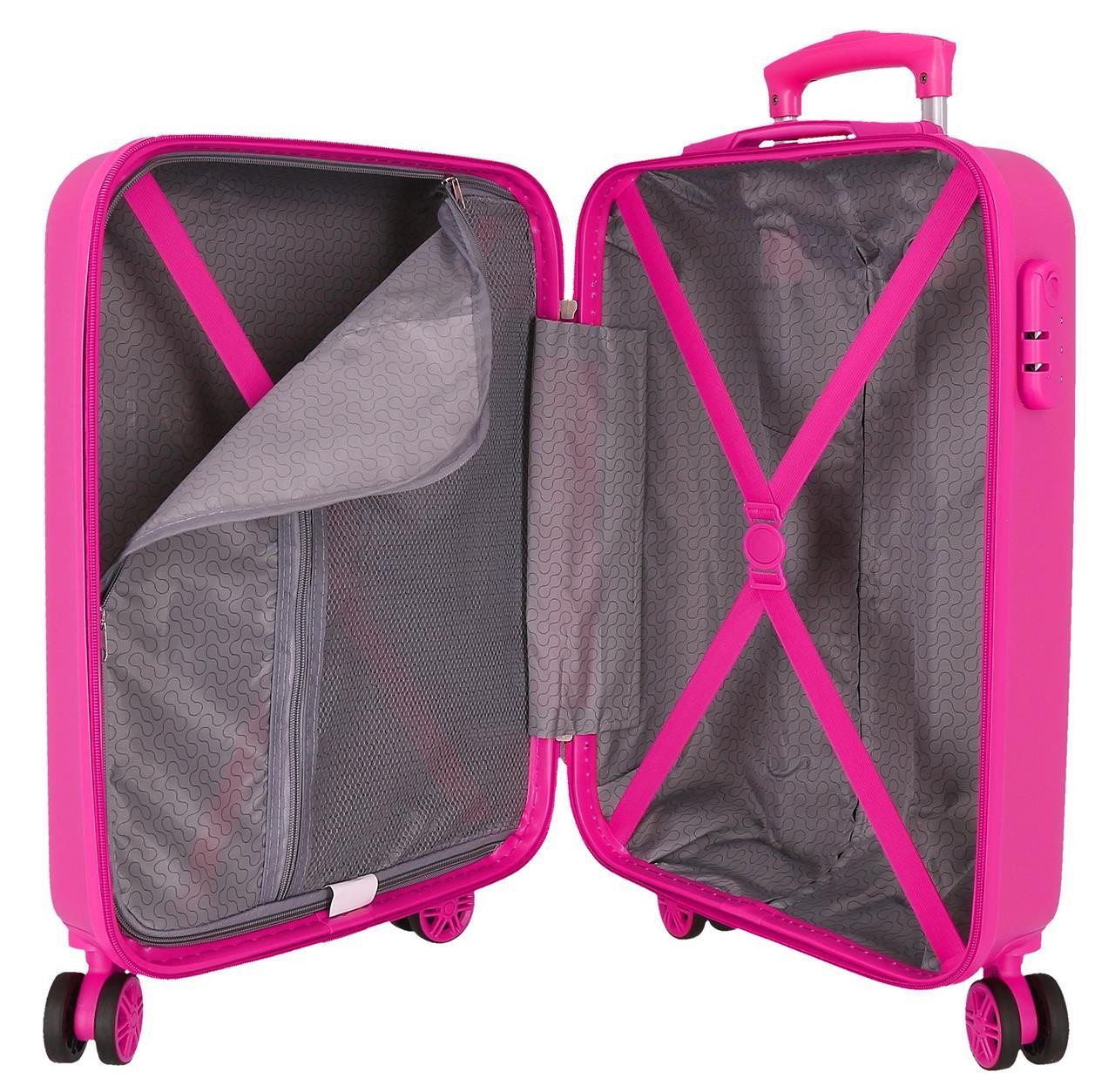 4021145 TROLLEY ABS 55CM.4R. MINNIE GEOMETRIC Fuksia