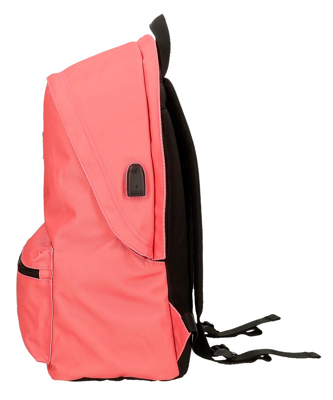 63224A4 KOMPLETTHALTER-RUCKSACK. 44CM 2C. PJL ARIS BUNTE KORALLE ODER