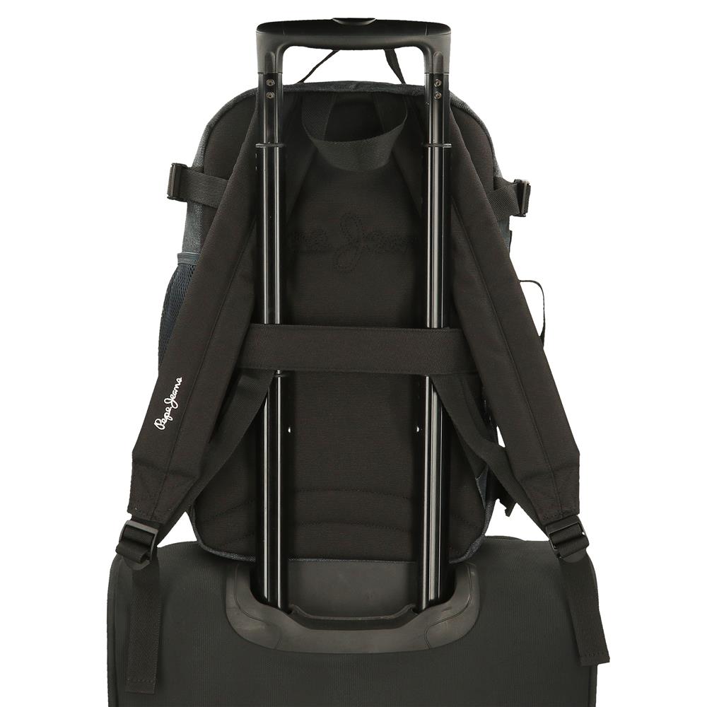 63325C8 ADAP-RUCKSACK. 40CM. PJL ARIS IMMERGRÜN DENIM DUNKEL