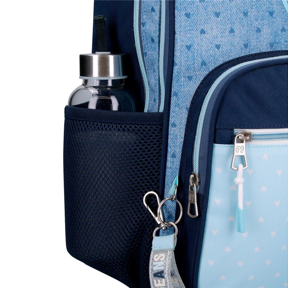 68222D2 ADAP-RUCKSACK. 40CM 2C. PJL NONI DENIM HELLBLAU