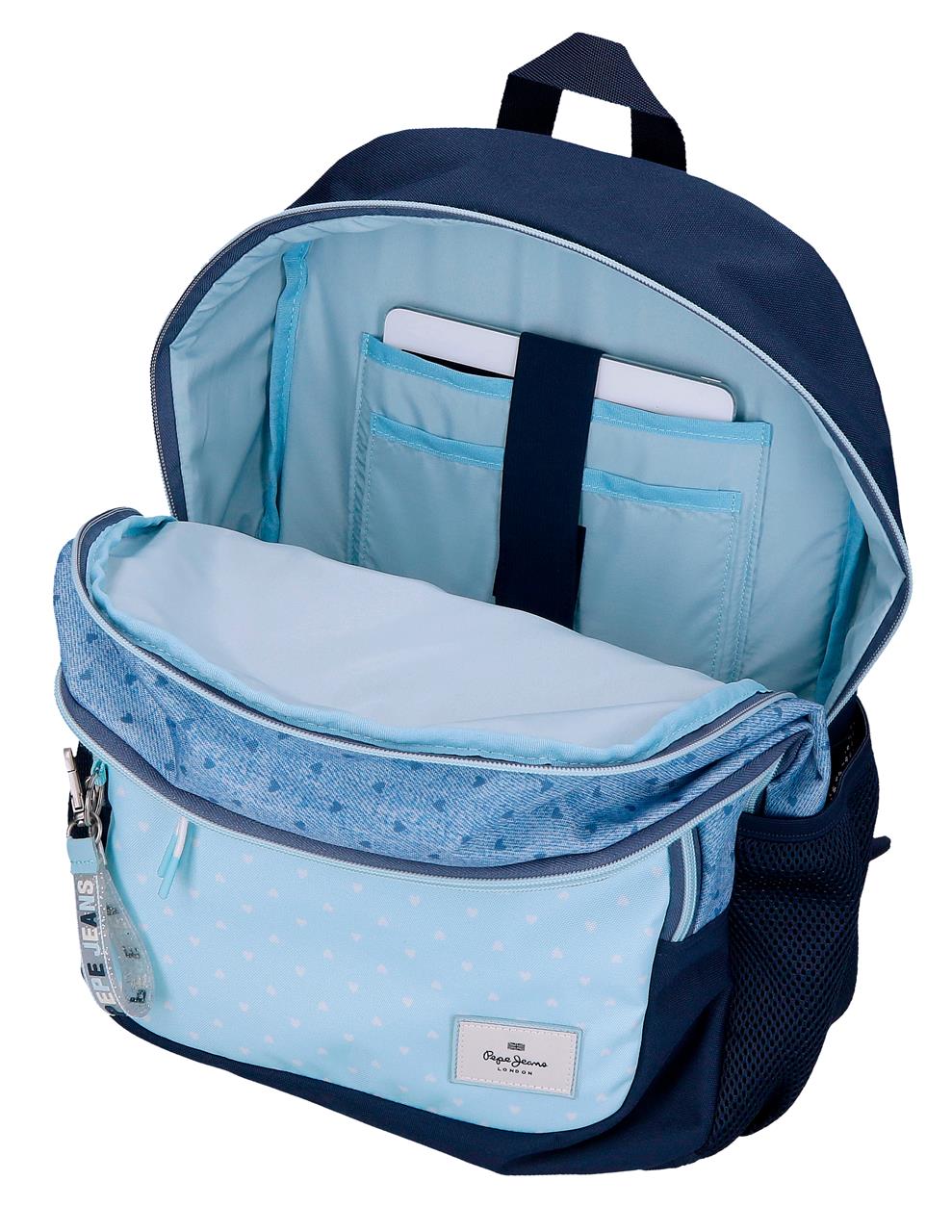 68225T2 MOCHILA ADAP.44CM.2C.C/CARRO PJL NONI DEMIN AZUL C