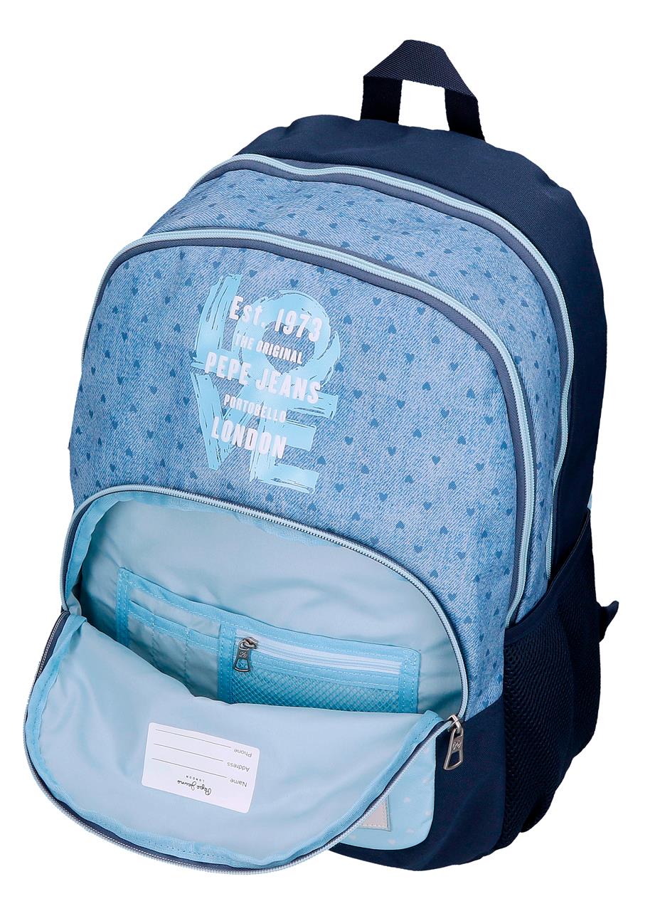 68225T2 MOCHILA ADAP.44CM.2C.C/CARRO PJL NONI DEMIN AZUL C