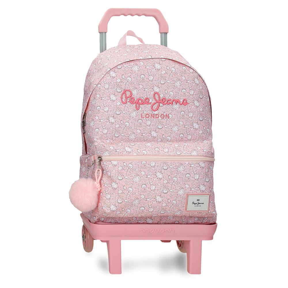 60723V1 ADAP BACKPACK. 44CM 2B LAT. C/CARRO. PJL MIA ROSA CLA