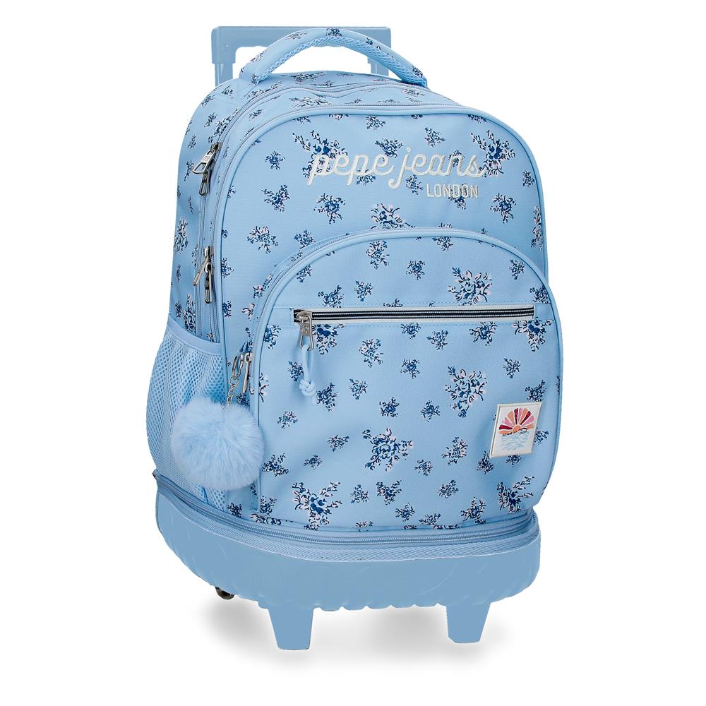 6082942 SAC À DOS COMPACT DESM. 2R. PJL OLIVIA BLEU CLAIR