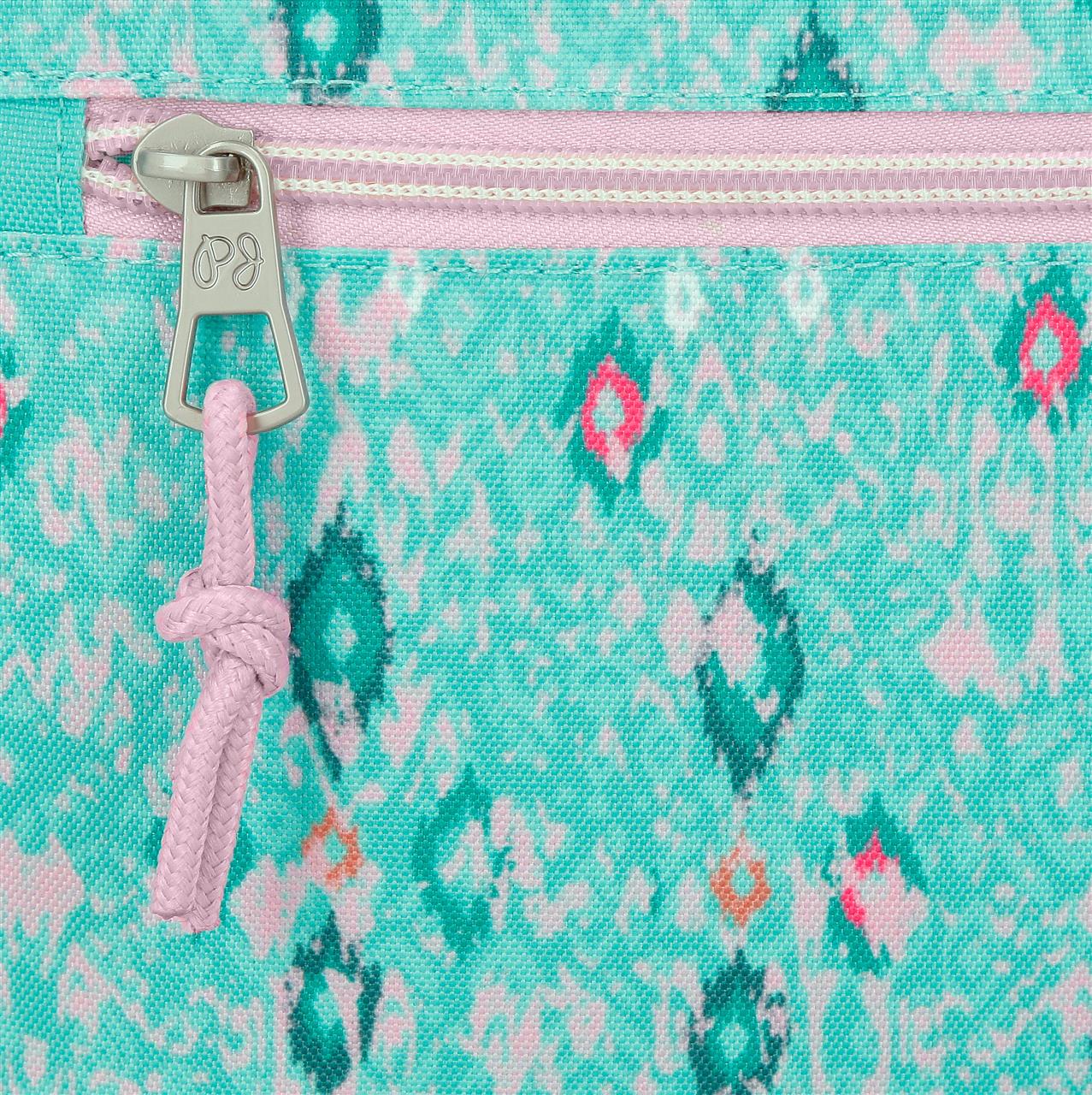 6112141 BACKPACK 28CM. PJL SUN TURQUOISE GREEN