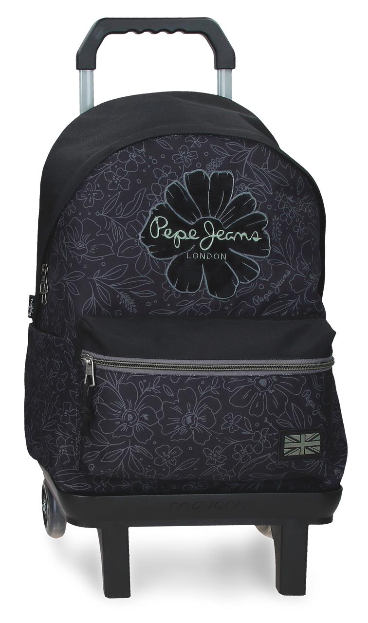 61323V1 ADAP BACKPACK. 44CM 2B LAT. C/CARRO. PJL ELOISE BLACK
