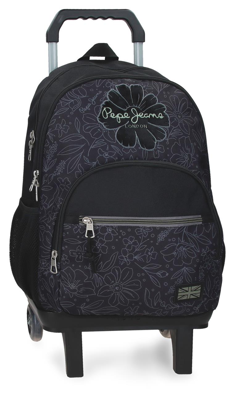 61325V1 ADAP BACKPACK. 44CM 2C. C/CARRO. PJL ELOISE BLACK