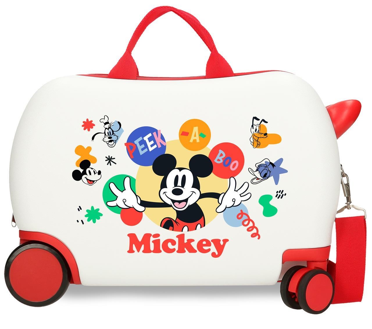 4221042 Maleta INF.ABS 4R.(2 MULTI.) 45CM. MICKEY PEEK A BOO