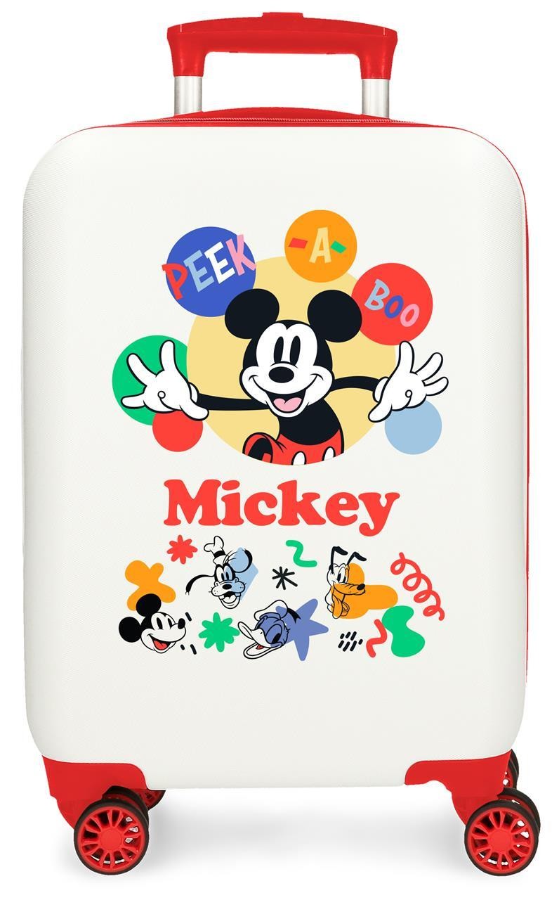 4221342 TROLLEY ABS 50 CM.4R MICKEY PEEK A BOO BLANC