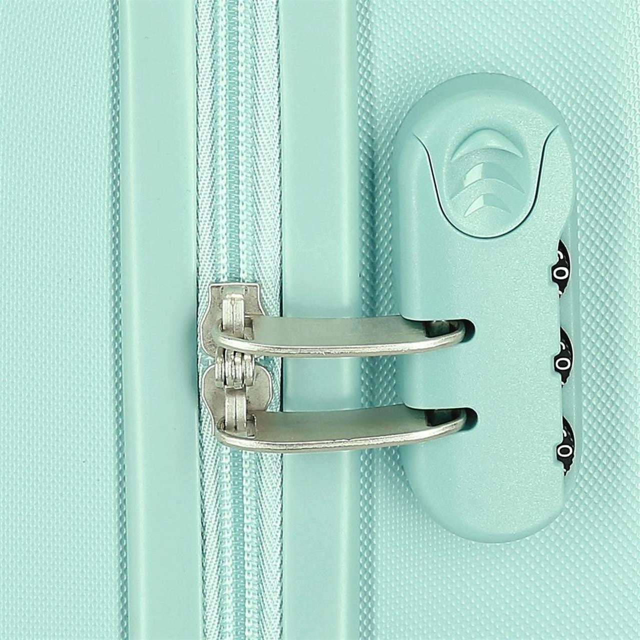 4231724 TROLLEY ABS 55CM.4R. GIRL GANG HELLO KITTY TURQUOISE