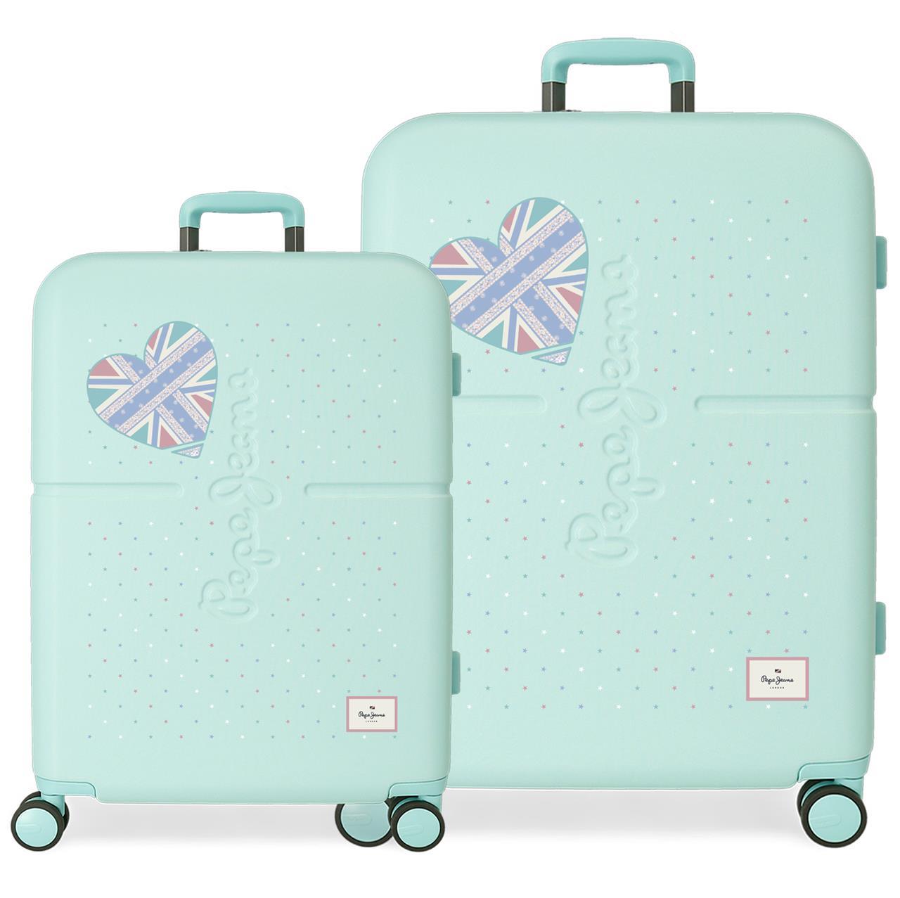 6619525 SET/2 TROLLEY ABS 55-70CM. 4R. PJL NEREA TURQUOISE