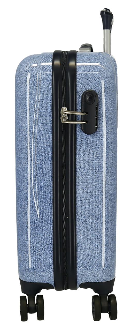 6821722 TROLLEY ABS 55CM. 4R. PJL NONI DENIM LIGHT BLUE