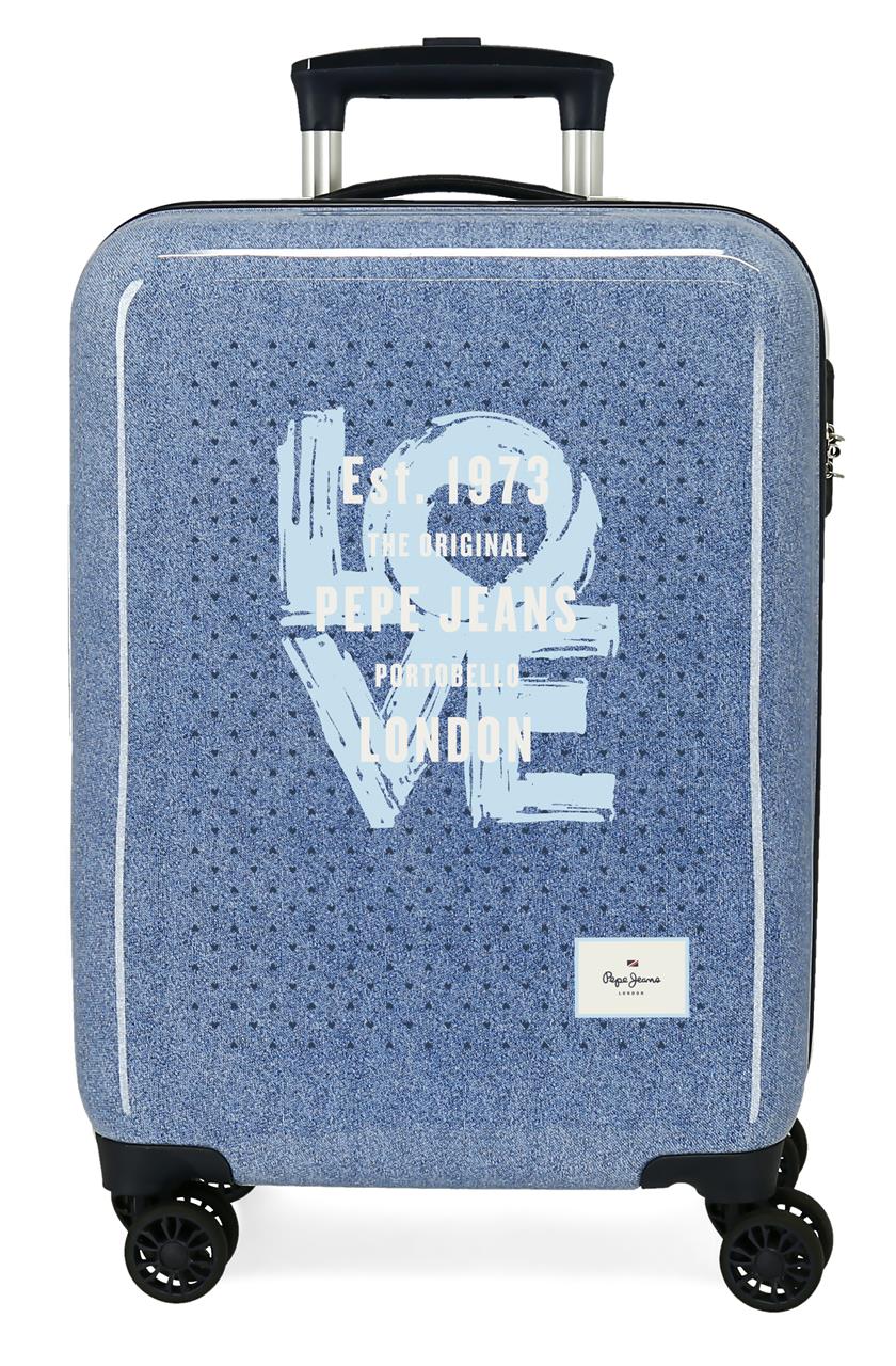 6821722 TROLLEY ABS 55CM. 4R. PJL NONI DENIM LIGHT BLUE