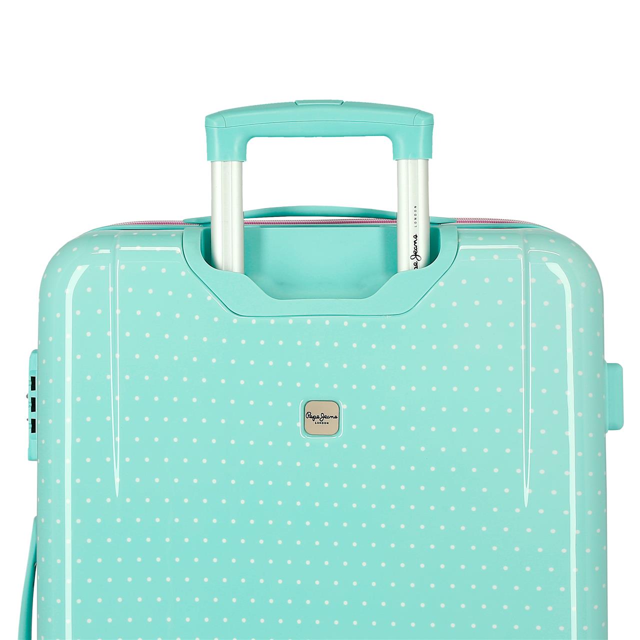 6041442 SET/2 TROLLEY ABS 55-65CM. 4R. PJL NORA TURQUOISE