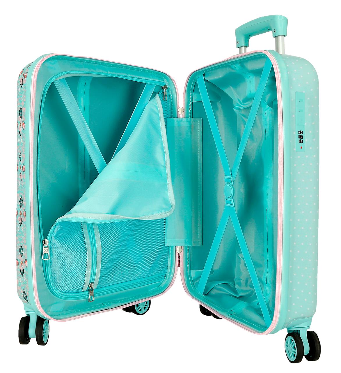 6111441 SET/2 TROLLEY ABS 55-65CM. 4R. PJL ZON TURQUOISE