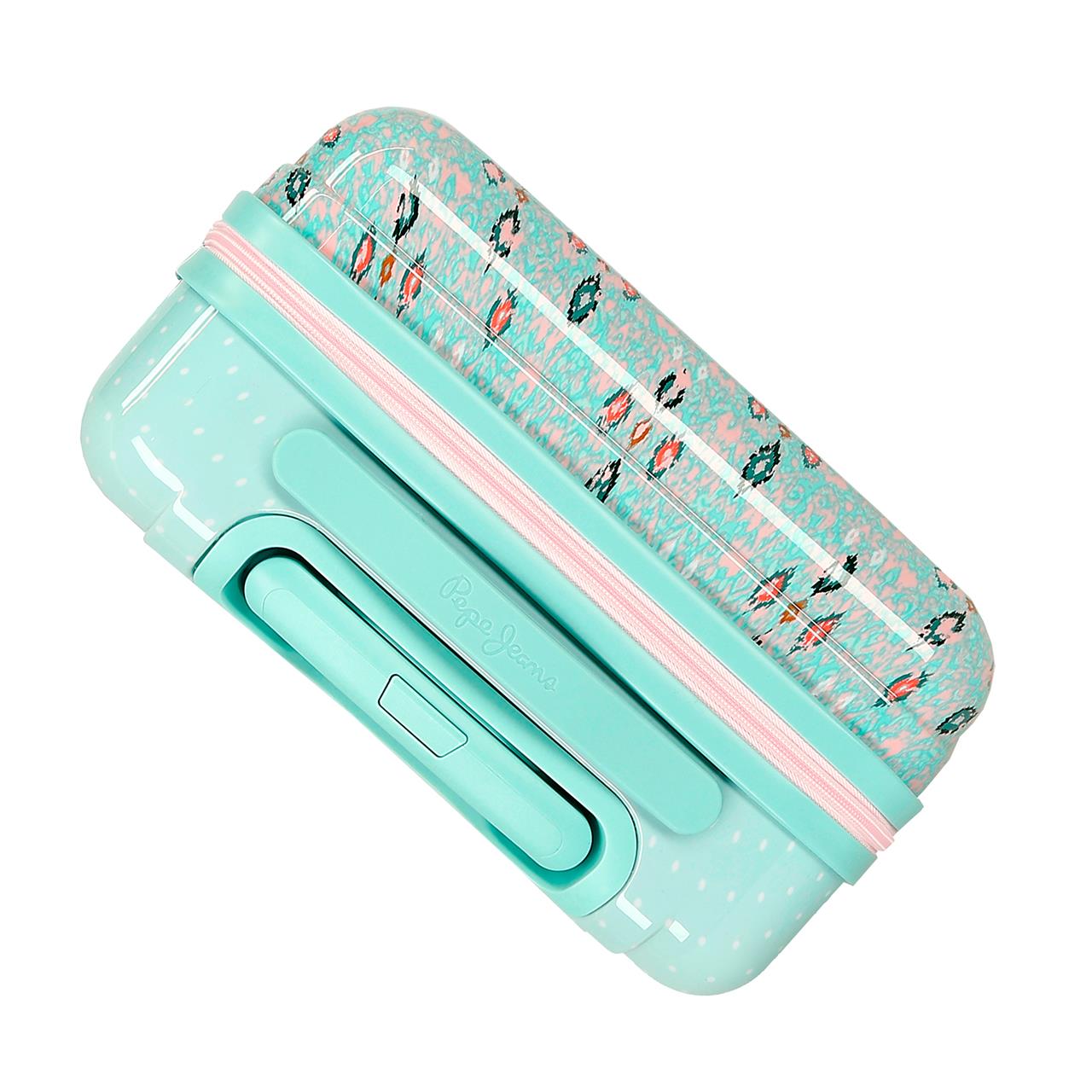 6111441 SET/2 TROLLEY ABS 55-65CM. 4R. PJL ZON TURQUOISE