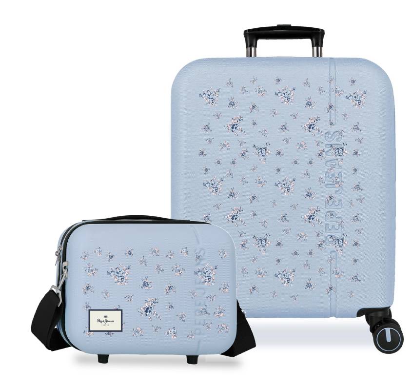 Kabinekuffertpakke 55 cm + OLIVIA toilettaske fra PEPE JEANS
