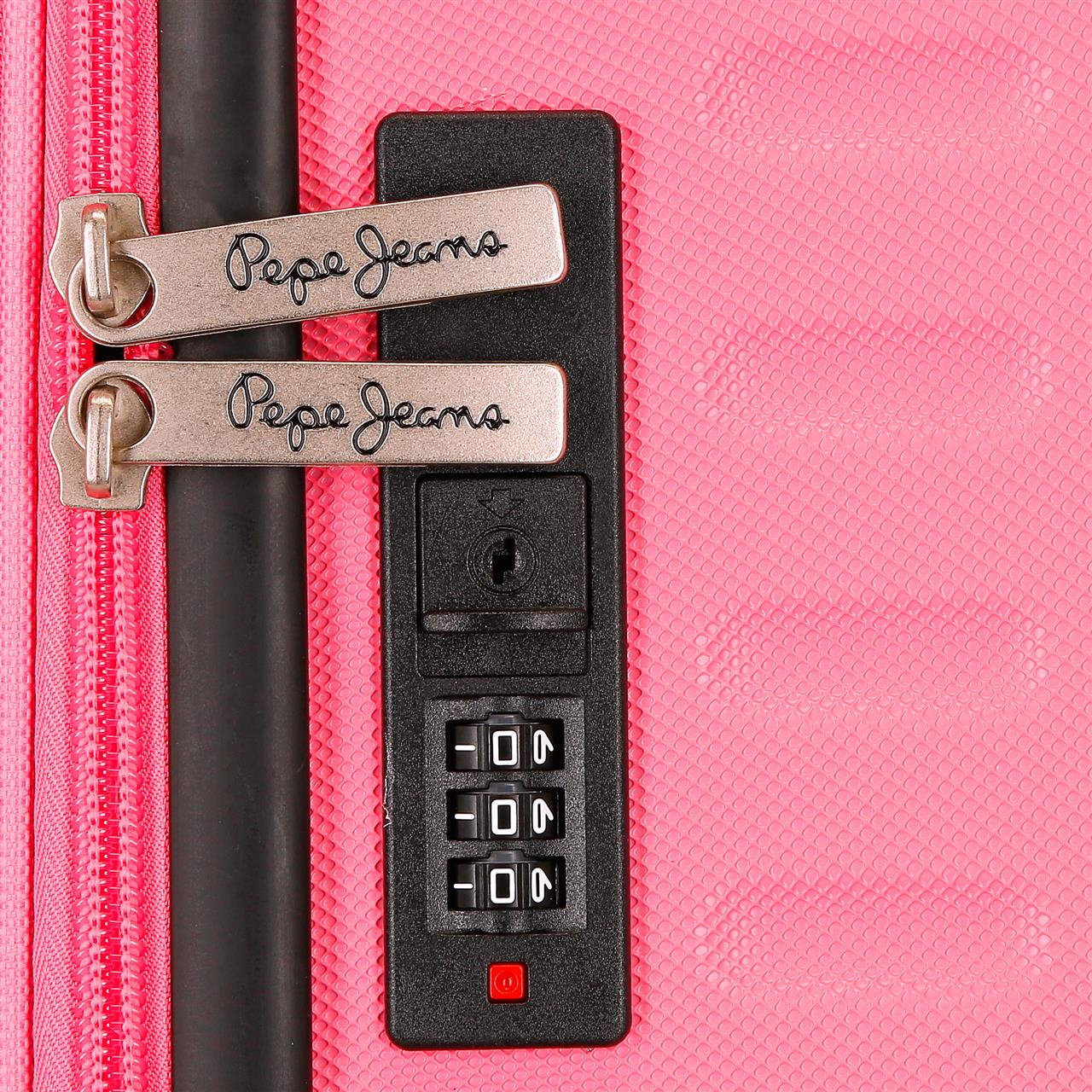 6098842 TROLLEY ABS 68CM. C/EXP. 4R. PJL EVELYN FUCHSIA