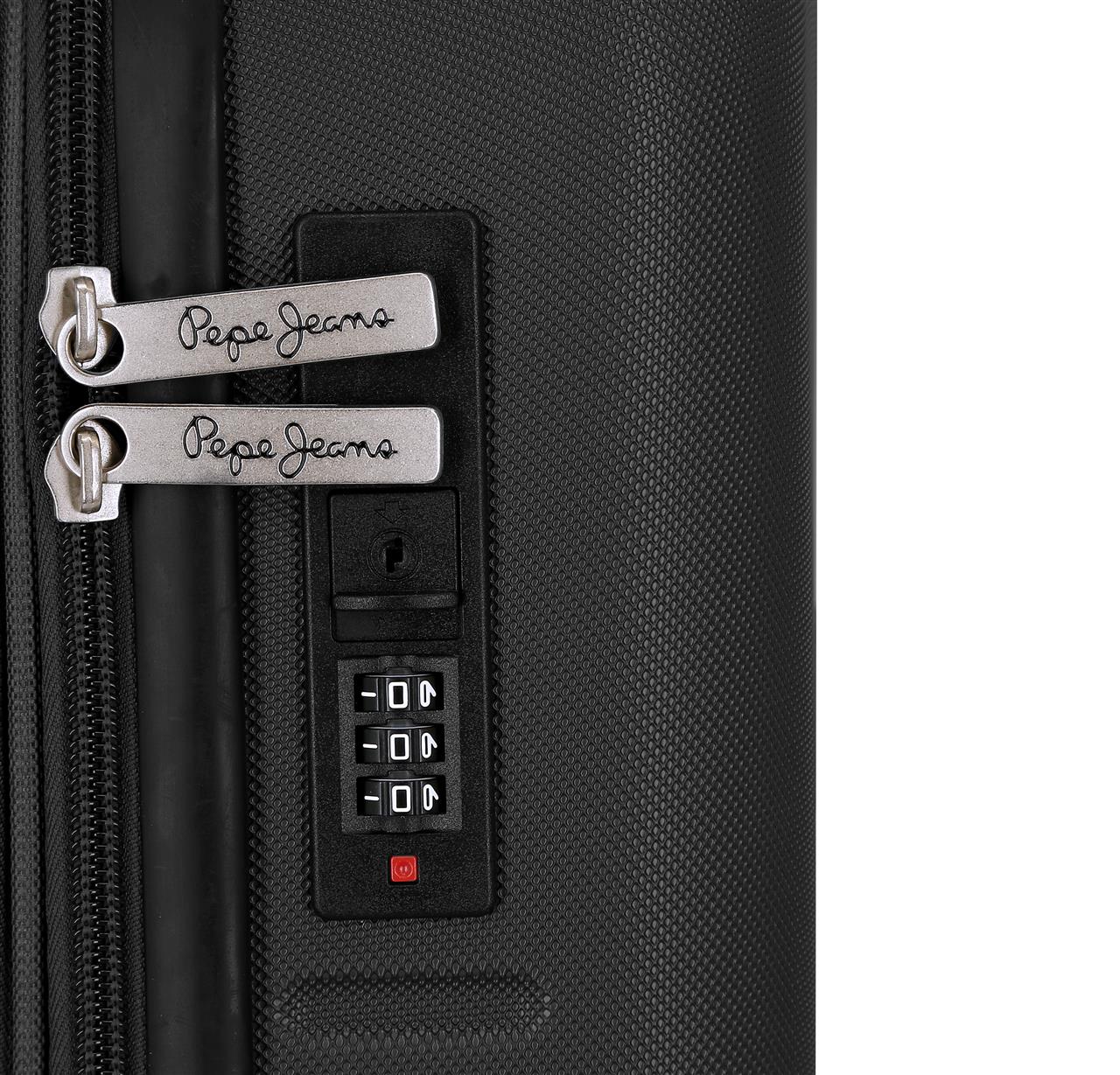 6329141 TROLLEY ABS 55CM. 4R. PJL ARIS CZARNA PODRÓŻ