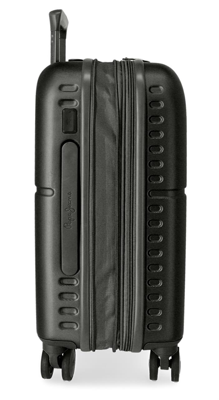 7688621 TROLLEY ABS 55CM. C/EXP. 4R. PJL HIGHLIGHT SCHWARZ