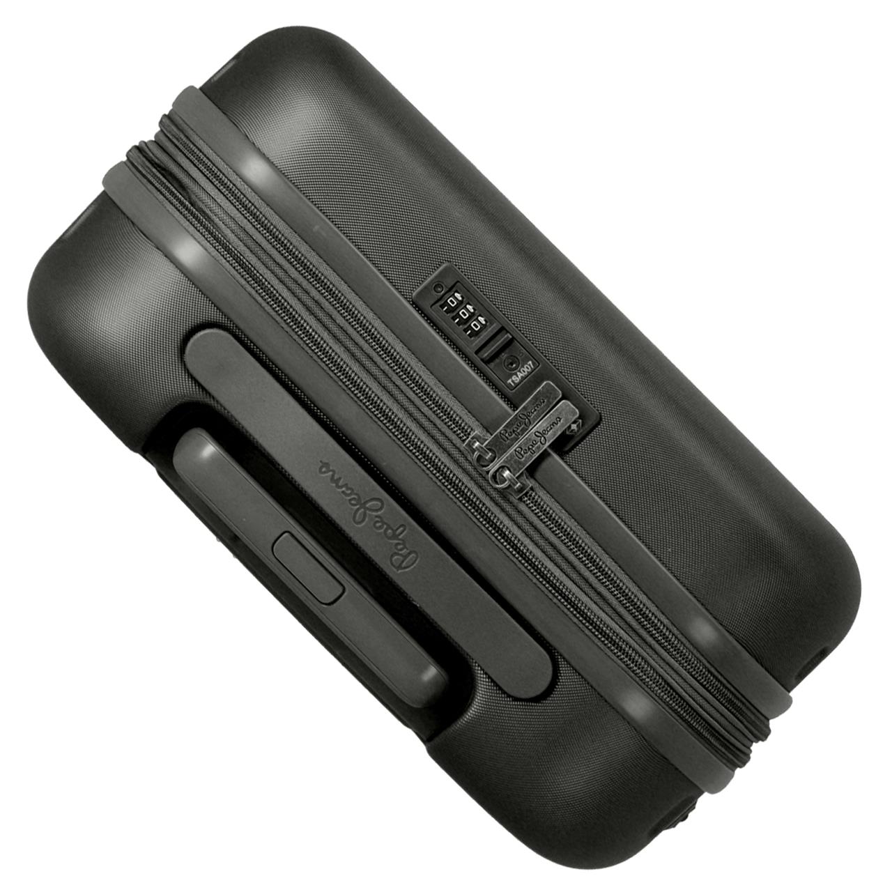 7688621 TROLLEY ABS 55CM. C/EXP. 4R. PJL HIGHLIGHT SCHWARZ