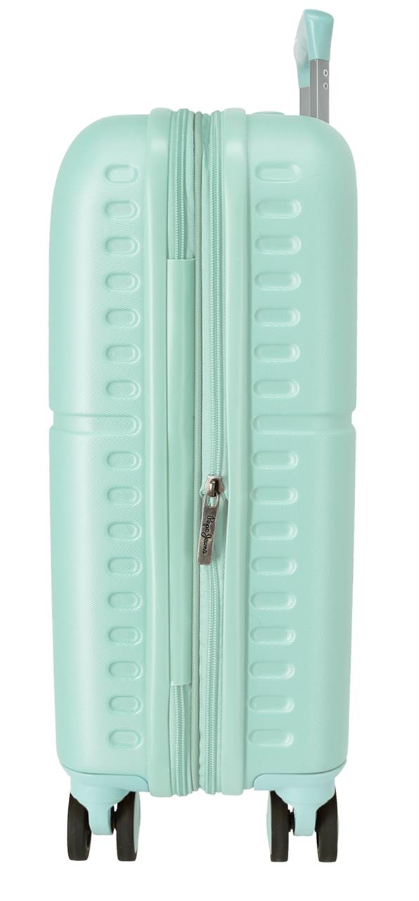 7688625 TROLLEY ABS 55CM. C/EXP. 4R. PJL HIGHLIGHT TURQUOISE