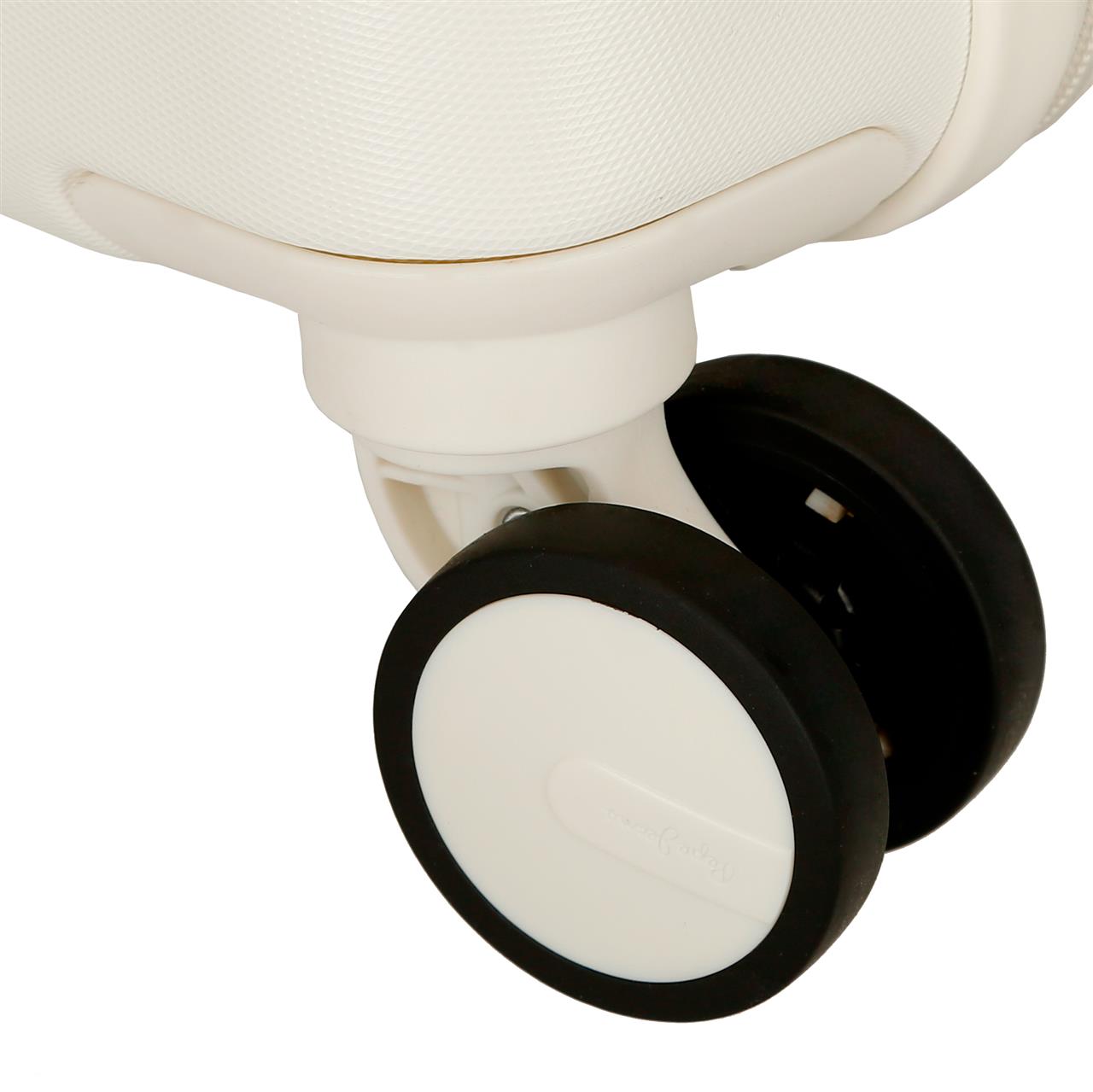 768862F TROLLEY ABS 55CM. C/ESP. 4R. PJL EVIDENZIATO BIANCO