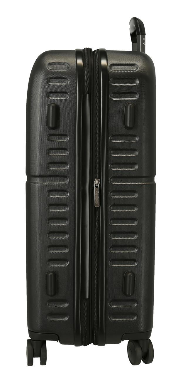 7689221 TROLLEY ABS 70CM. C/EXP. 4R. PJL HIGHLIGHT BLACK