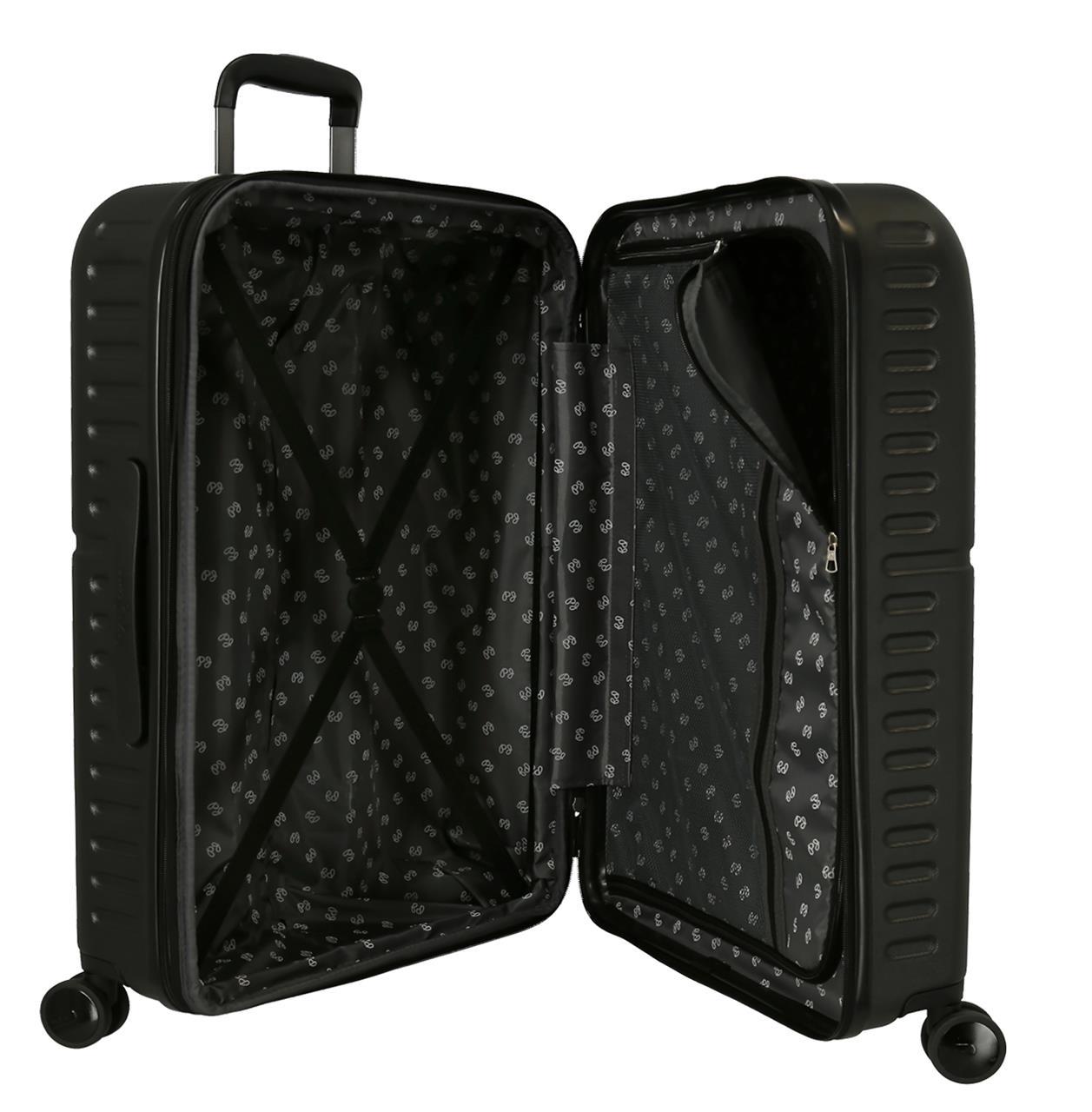 7689221 TROLLEY ABS 70CM. C/EXP. 4R. PJL HIGHLIGHT BLACK