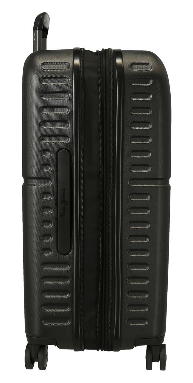 7689221 TROLLEY ABS 70CM. C/EXP. 4R. PJL HIGHLIGHT BLACK