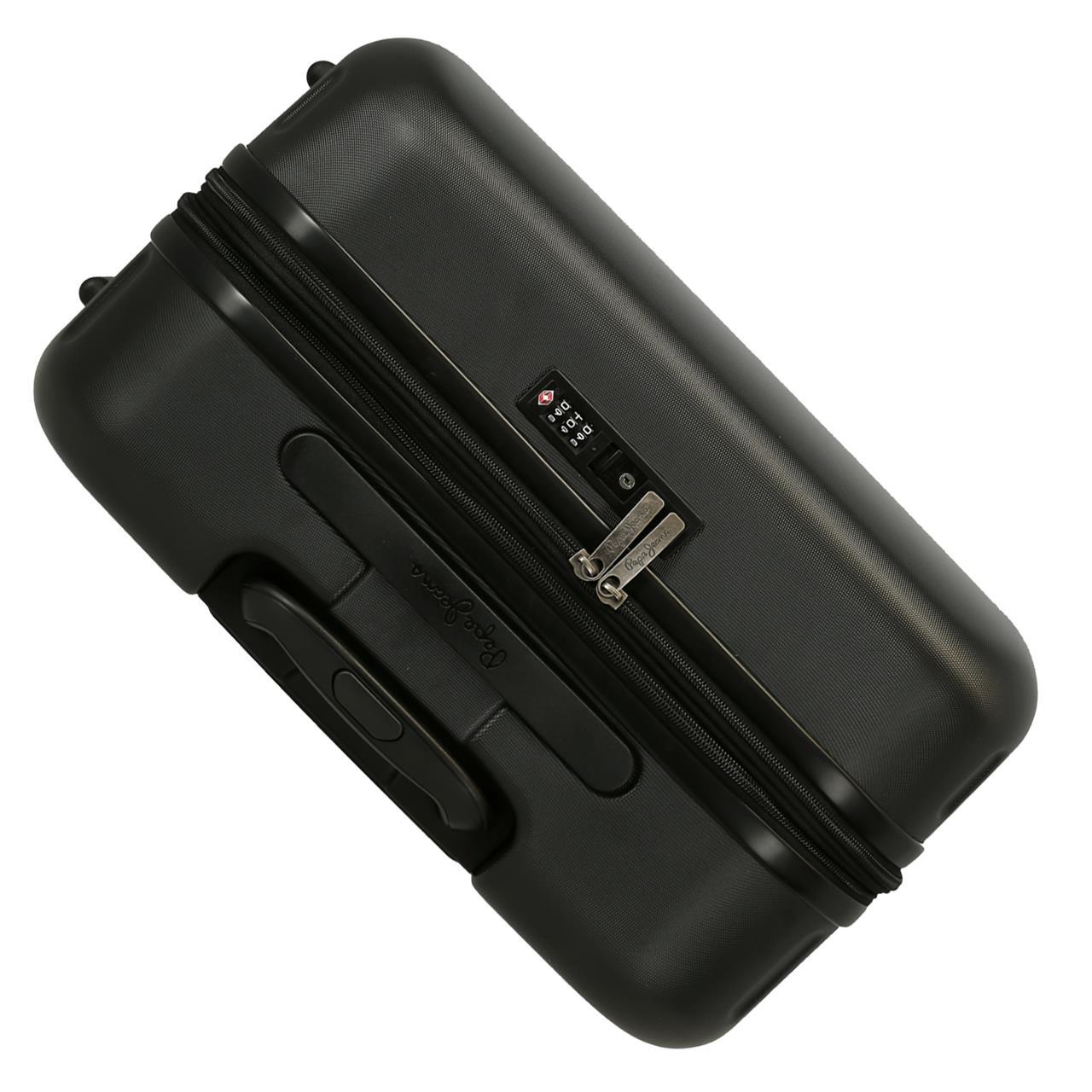 7689221 TROLLEY ABS 70CM. C/EXP. 4R. PJL HIGHLIGHT BLACK