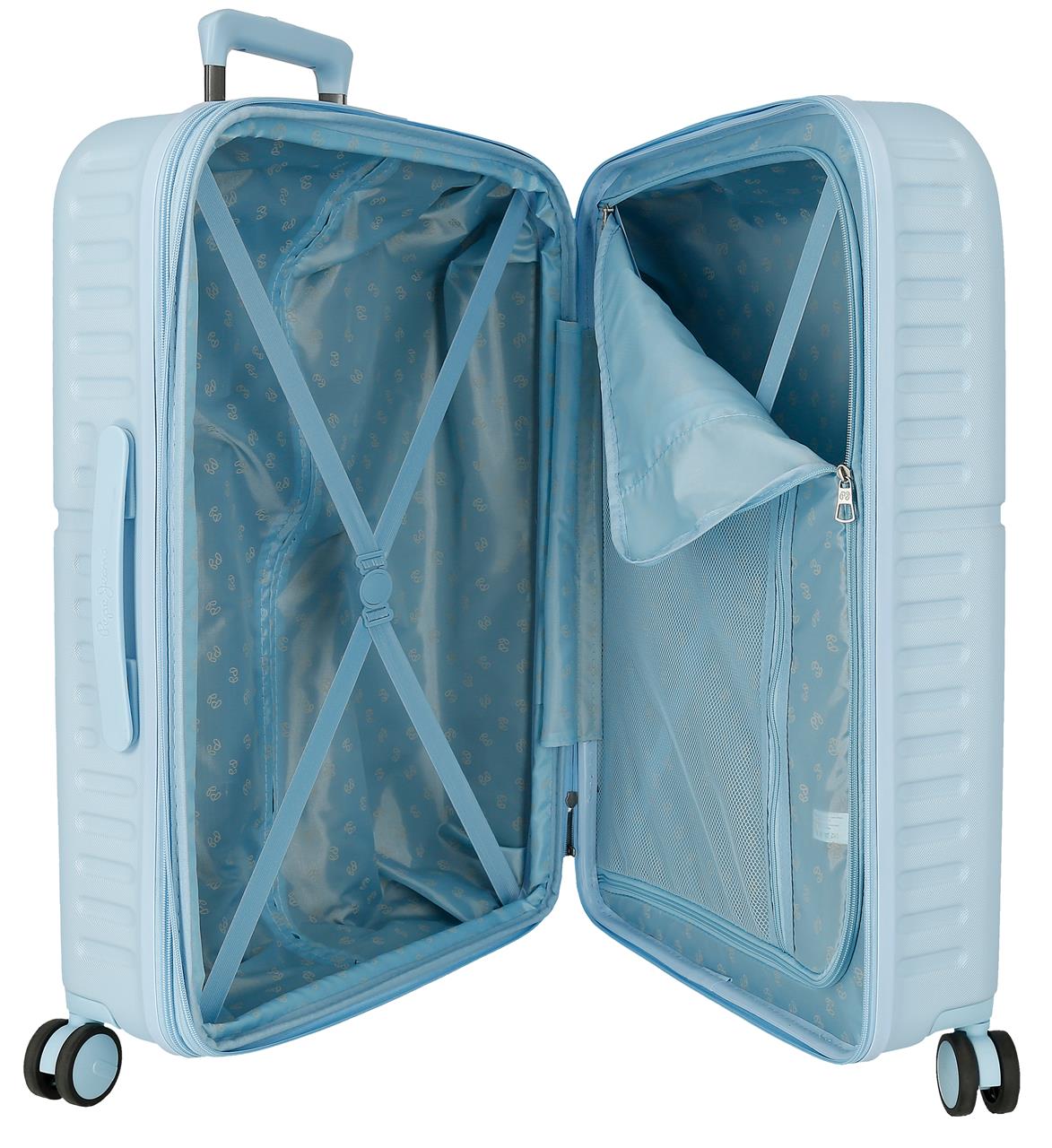 7699534 SET/2 TROLLEY ABS 55-70CM. 4R. PJL ACCENT AZUL CLARO