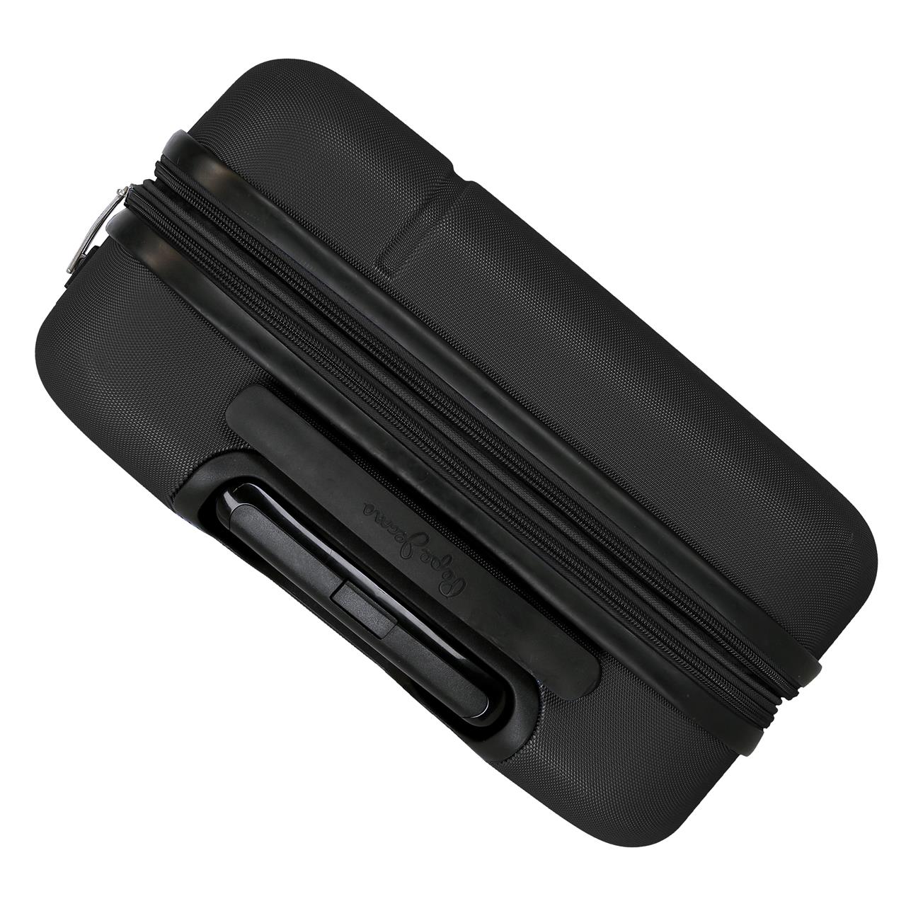 7568641 TROLLEY ABS 55CM. C/EXP. 4R. PJL MONTANA ZWART