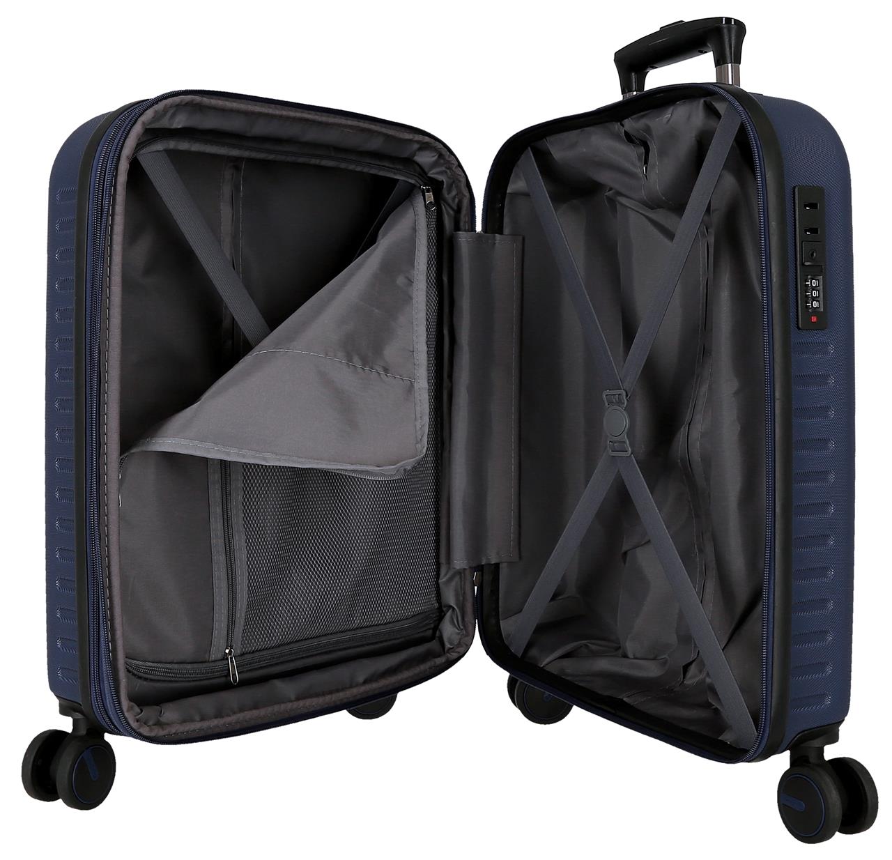 7568642 TROLLEY ABS 55CM. C/EXP. 4R. PJL MONTANA MARINO