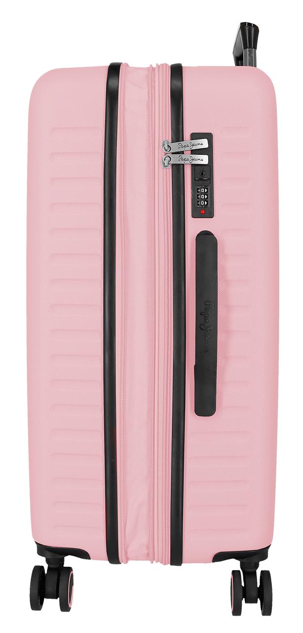7568849 TROLLEY ABS 68CM. C/EXP. 4R. PJL MONTANA ROSA CLARO