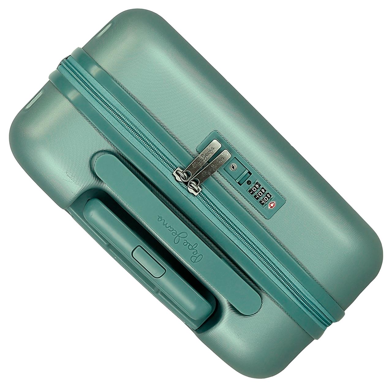 768912B TROLLEY ABS 55CM. 4R. PJL HIGHLIGHT TÜRKIS