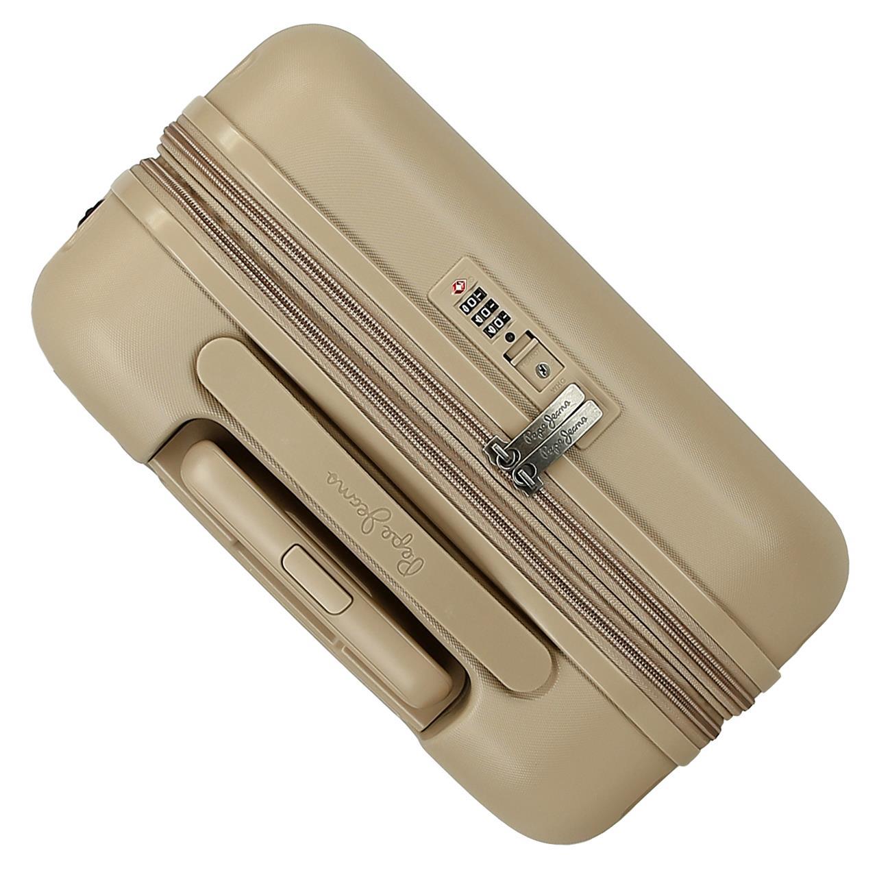 7698638 TROLLEY ABS 55CM. C/EXP. 4R. PJL ACCENT BEIGE CHAMPA