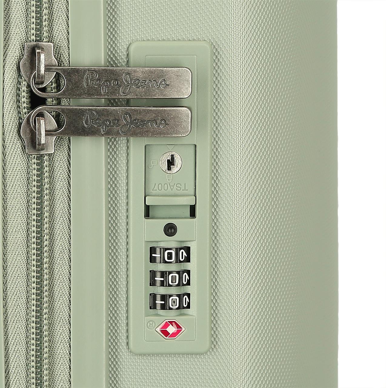 7699139 TROLLEY ABS 55CM. 4R. PJL ACCENTGROENE WIJNOOGST