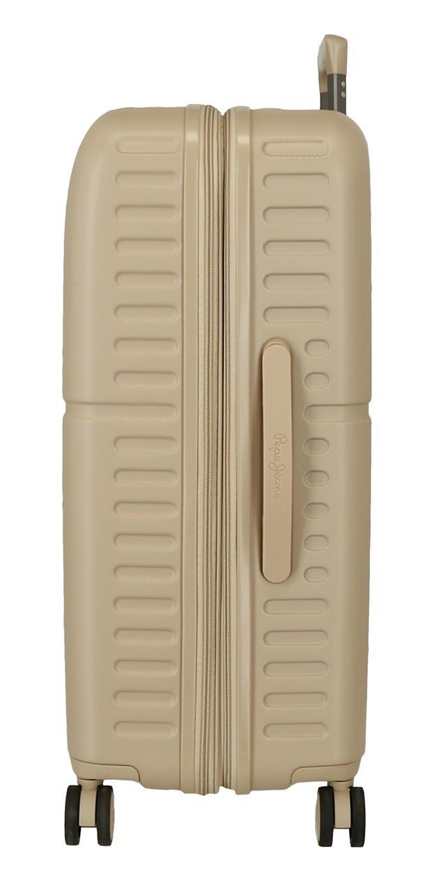 7699238 TROLLEY ABS 70cm. C/EXP. 4R. ACENTO PJL BEIGE CAMPA